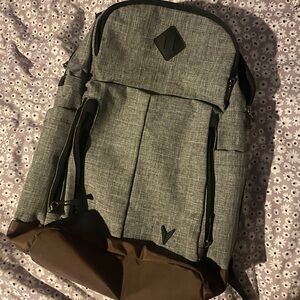 Elegant Gray and Brown Men's Backpack